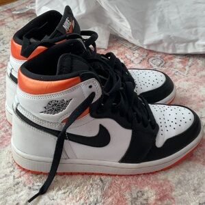 Nike Air Jordan High-Top Sneakers - Black, White, and Orange
